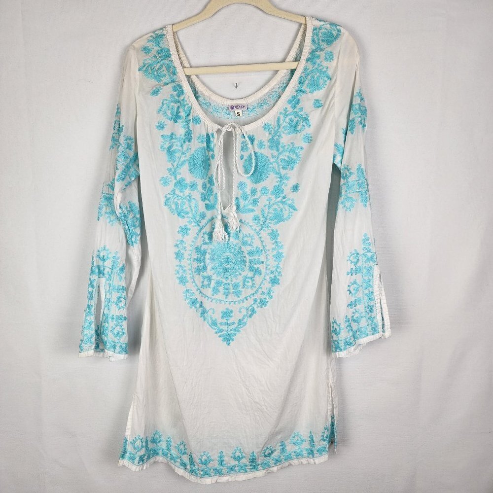 Sevya Handmade Boho Embroidered Dress‎ Small boho hippie cottagecore cotton